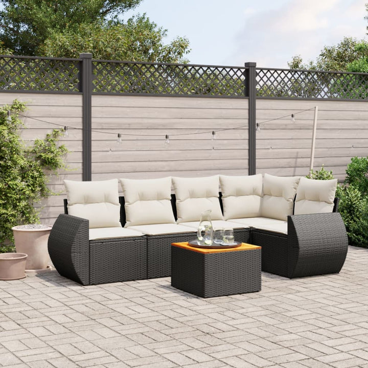 Loungegrupp Med Dynor 6 Delar Konstrotting