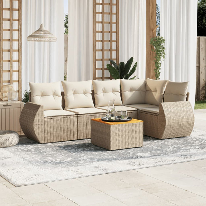 Loungegrupp Med Dynor 6 Delar Konstrotting