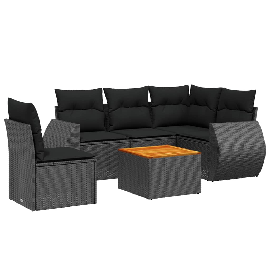 Loungegrupp Med Dynor 6 Delar Konstrotting