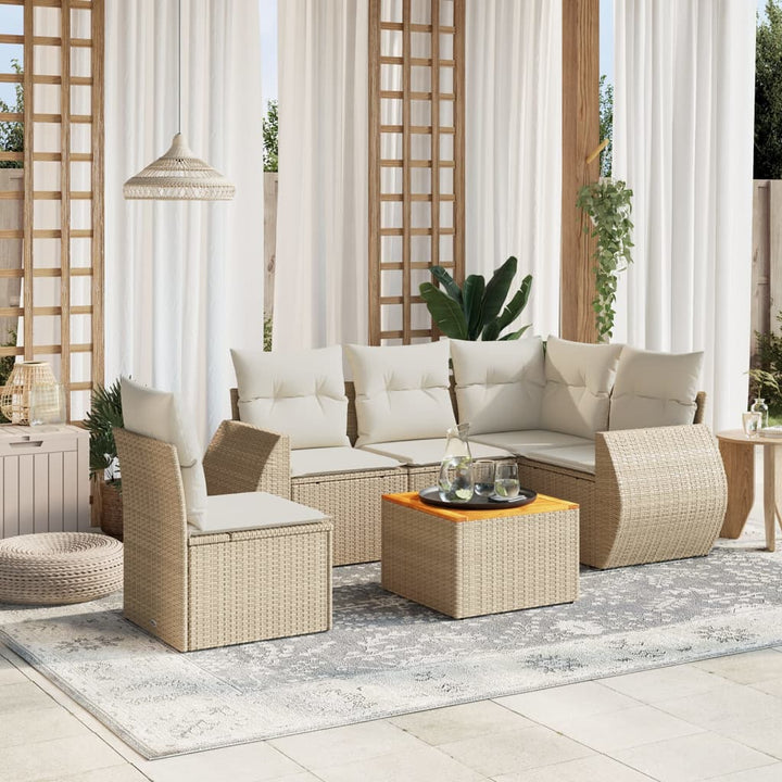 Loungegrupp Med Dynor 6 Delar Konstrotting