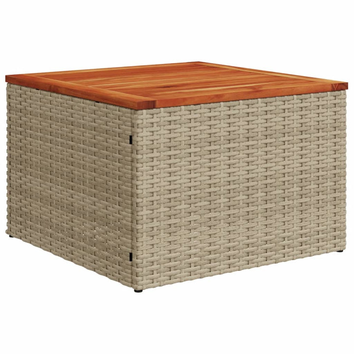 Loungegrupp För Trädgården M. Dynor 11 Delar Beige Konstrotting