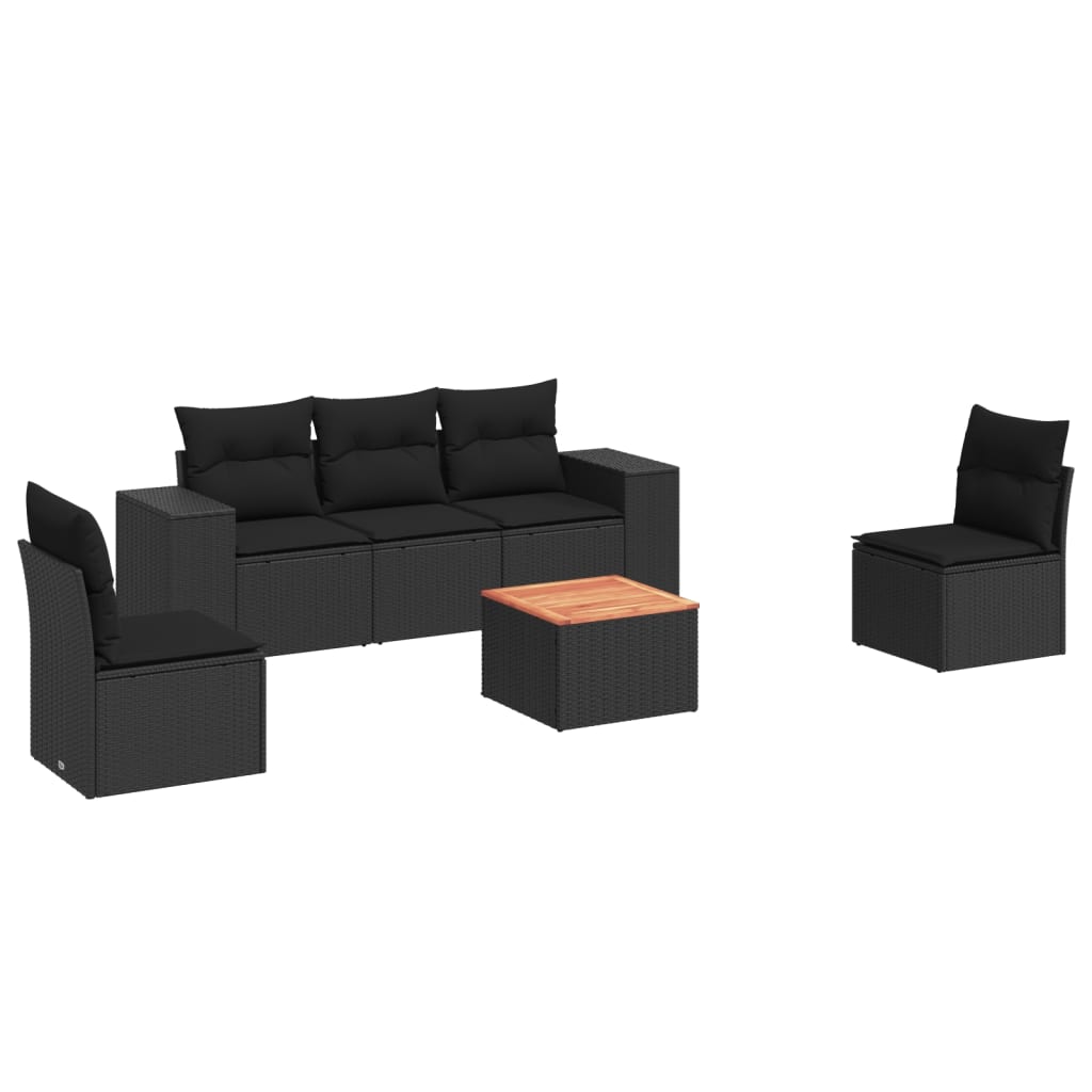 Loungegrupp Med Dynor 6 Delar Konstrotting