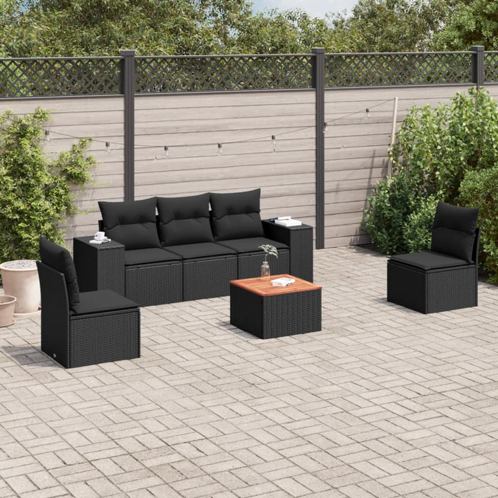 Loungegrupp Med Dynor 6 Delar Konstrotting