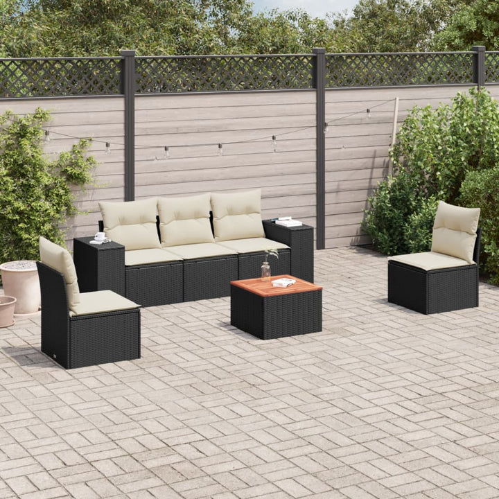Loungegrupp Med Dynor 6 Delar Konstrotting