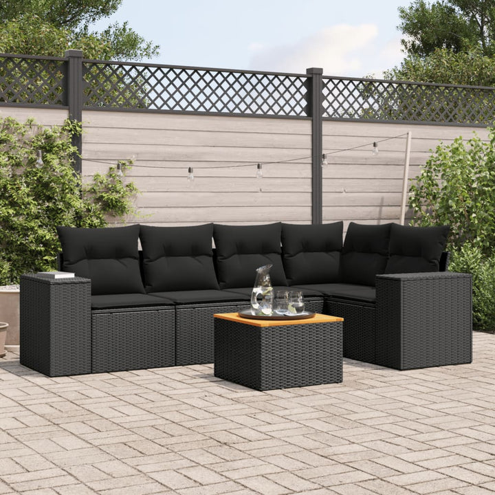 Loungegrupp Med Dynor 6 Delar Konstrotting
