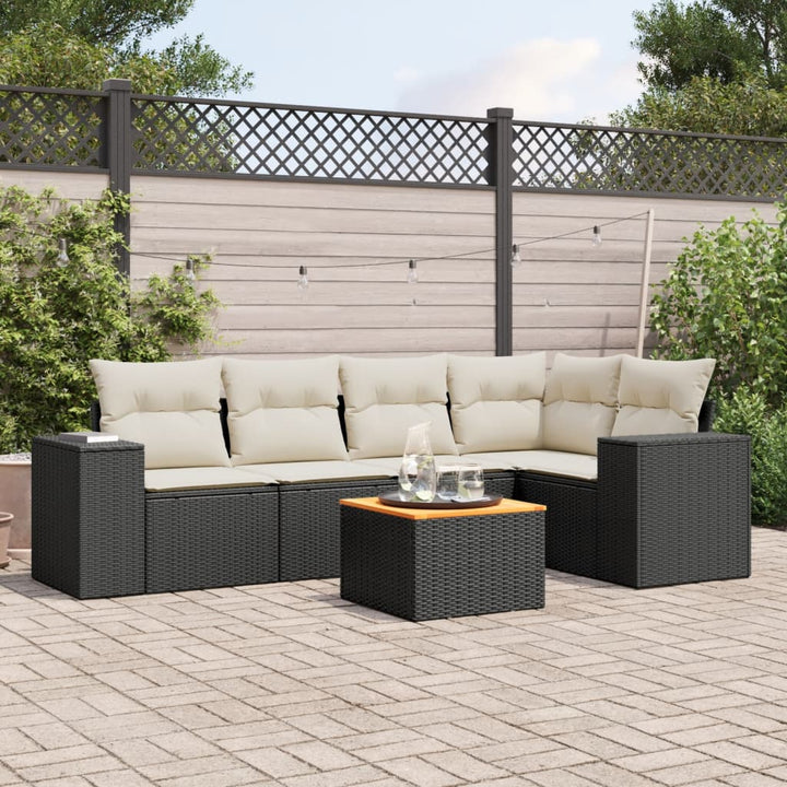 Loungegrupp Med Dynor 6 Delar Konstrotting