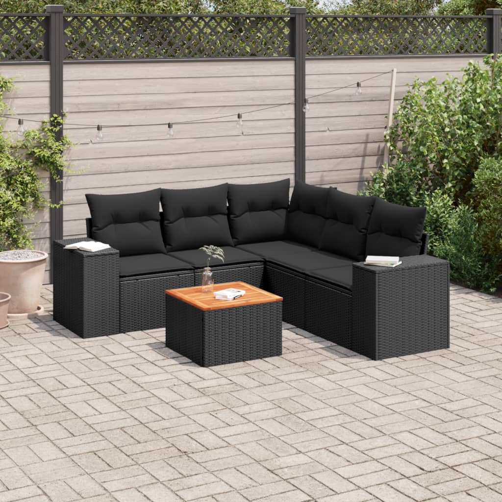 Loungegrupp Med Dynor 6 Delar Konstrotting