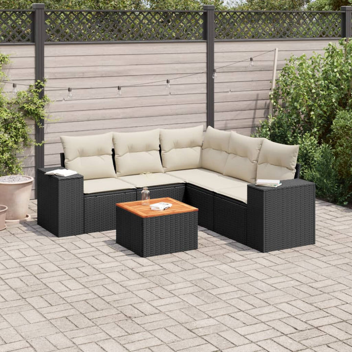 Loungegrupp Med Dynor 6 Delar Konstrotting