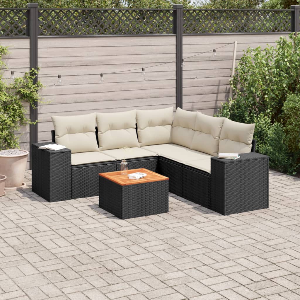 Loungegrupp Med Dynor 6 Delar Konstrotting