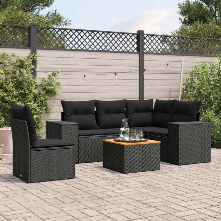 Loungegrupp Med Dynor 6 Delar Konstrotting
