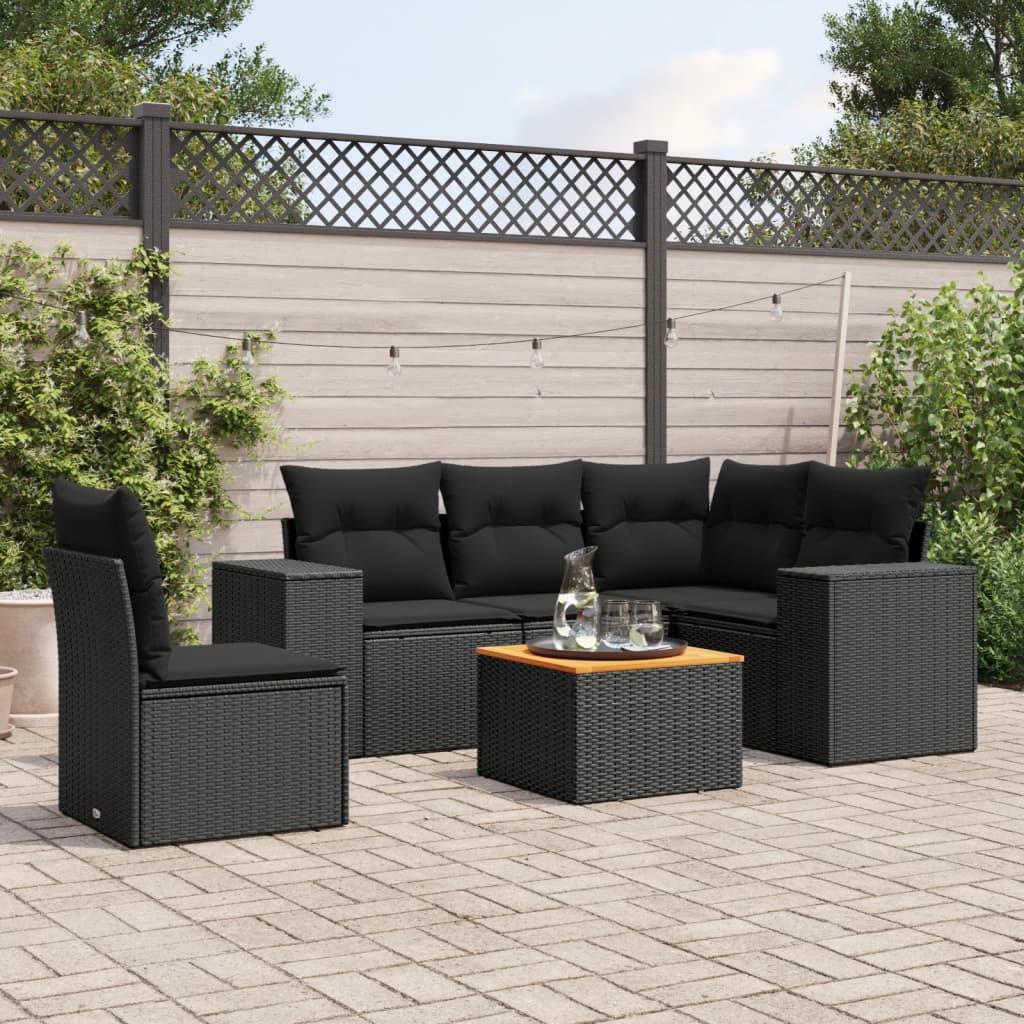 Loungegrupp Med Dynor 6 Delar Konstrotting