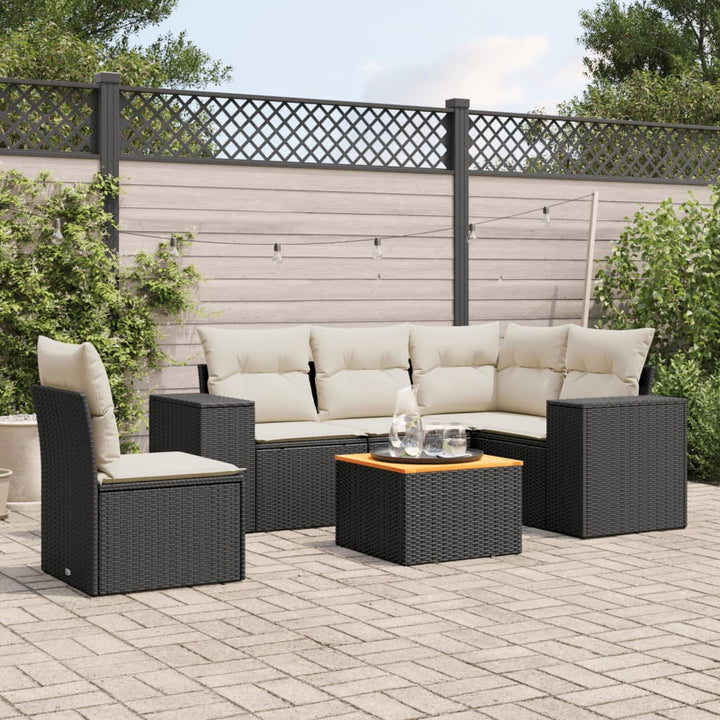 Loungegrupp Med Dynor 6 Delar Konstrotting