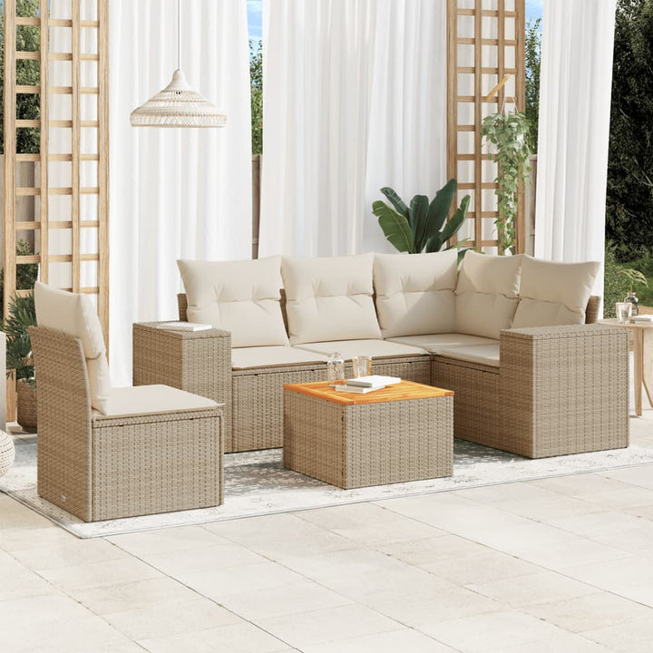 Loungegrupp Med Dynor 6 Delar Konstrotting