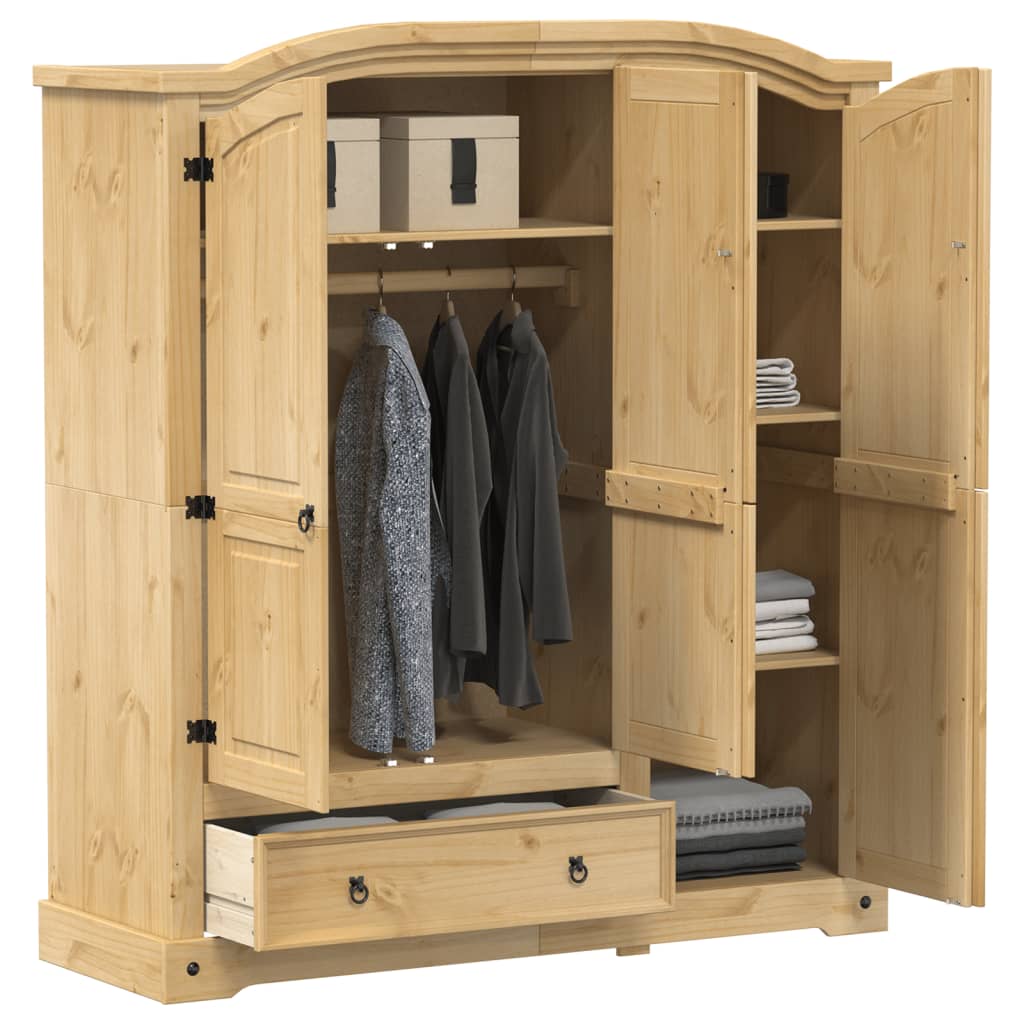Garderob Corona 151,5X52X170 Cm Massiv Furu
