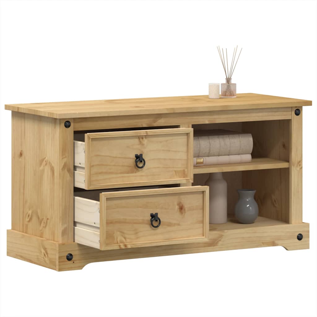 Tv-Bänk Corona 100X40X52 Cm Massiv Furu