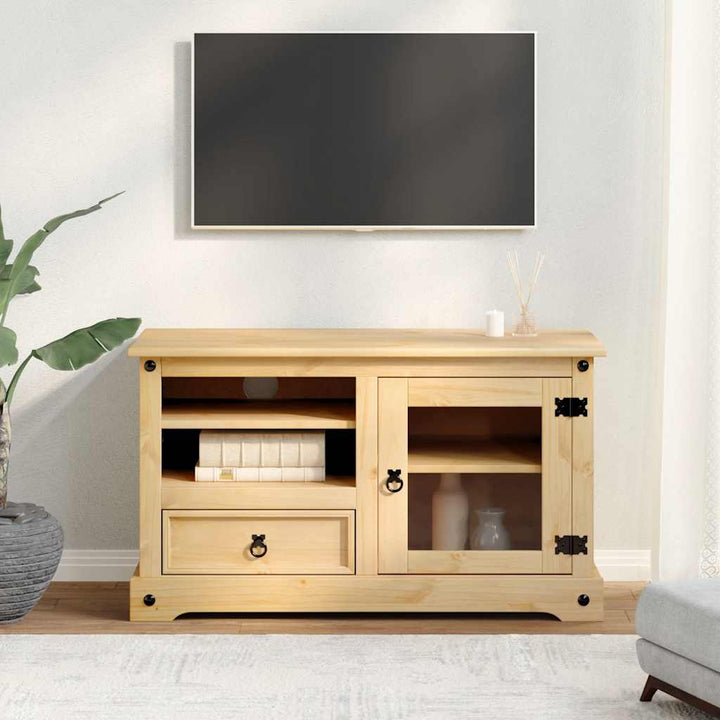 Tv-Bänk Corona 100X45X58 Cm Massiv Furu