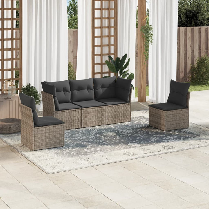 Loungegrupp Med Dynor 6 Delar Konstrotting