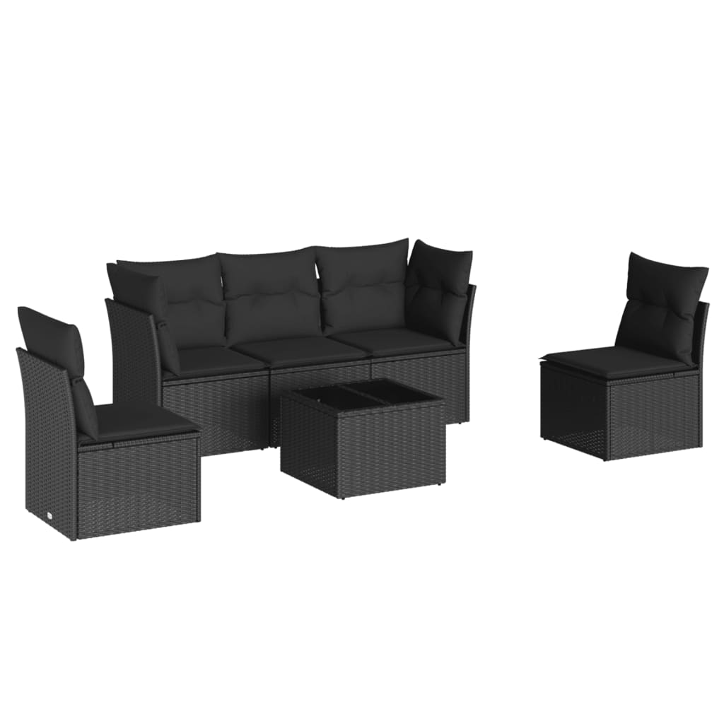 Loungegrupp Med Dynor 6 Delar Konstrotting