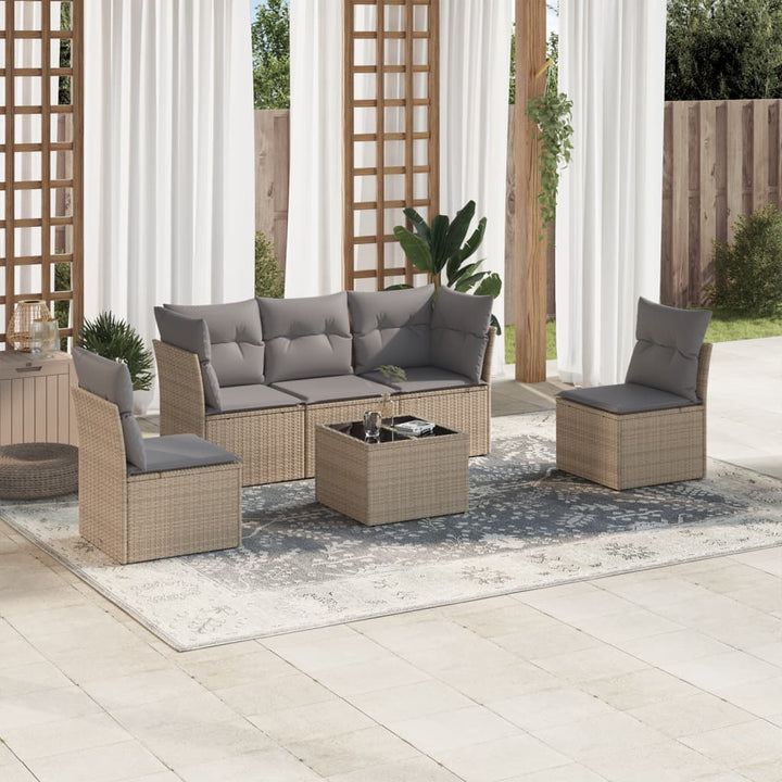 Loungegrupp Med Dynor 6 Delar Konstrotting