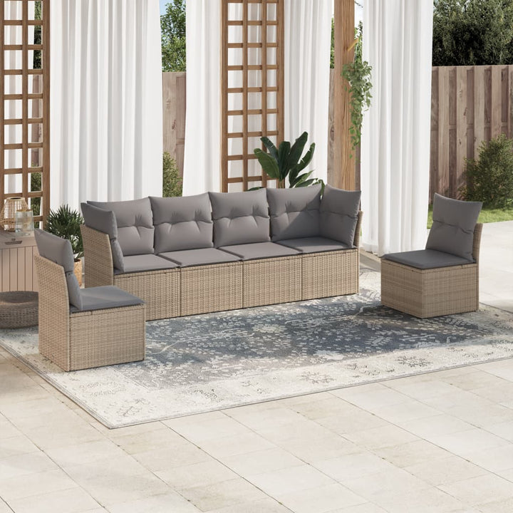 Loungegrupp Med Dynor 6 Delar Konstrotting