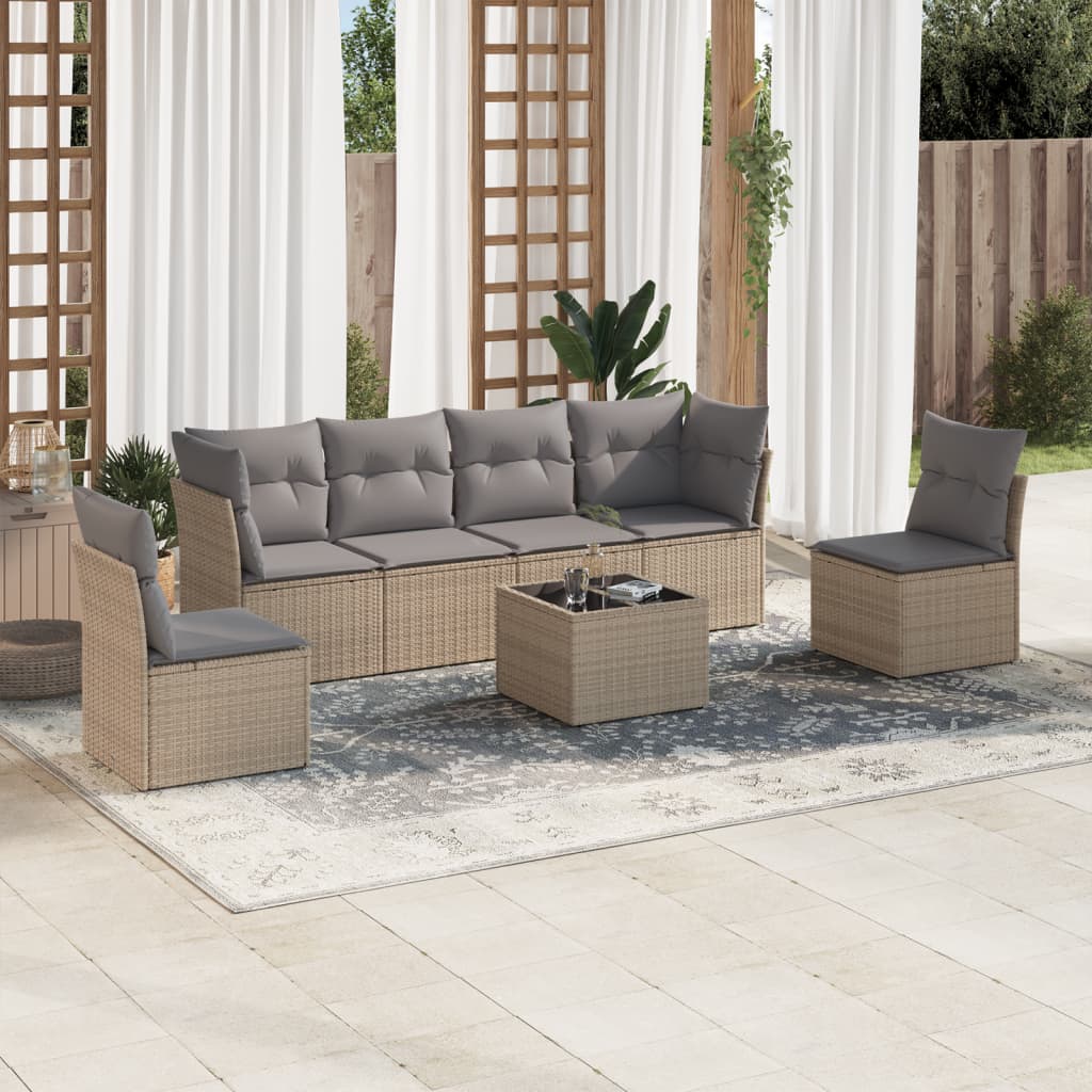 Loungegrupp Med Dynor 6 Delar Konstrotting