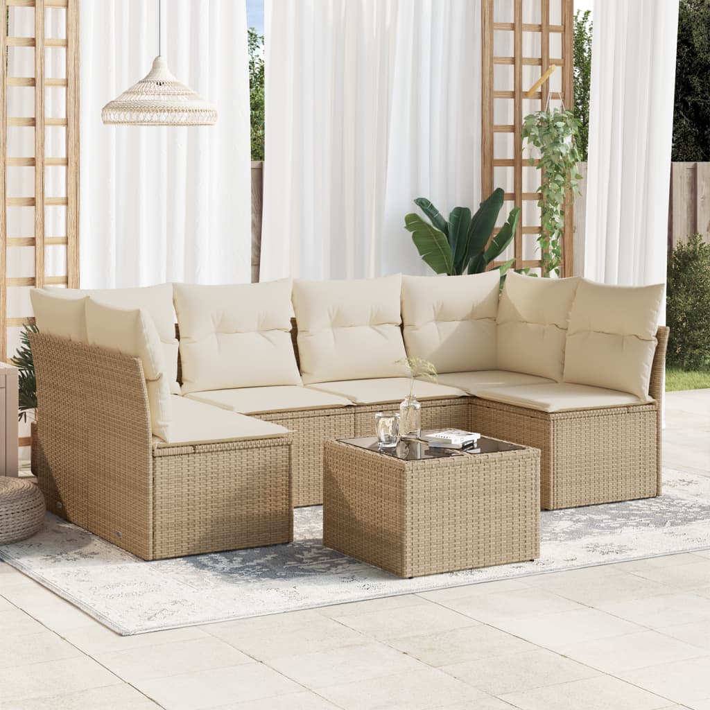 Loungegrupp Med Dynor 6 Delar Svart Konstrotting
