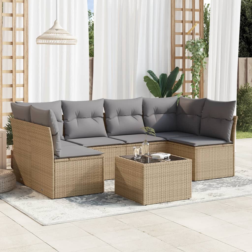 Loungegrupp Med Dynor 6 Delar Svart Konstrotting