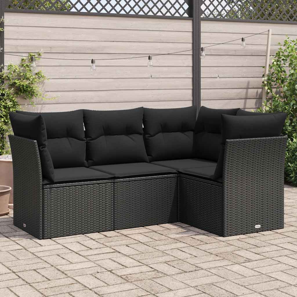 Loungegrupp För Trädgården Med Dynor 5 Delar Konstrotting