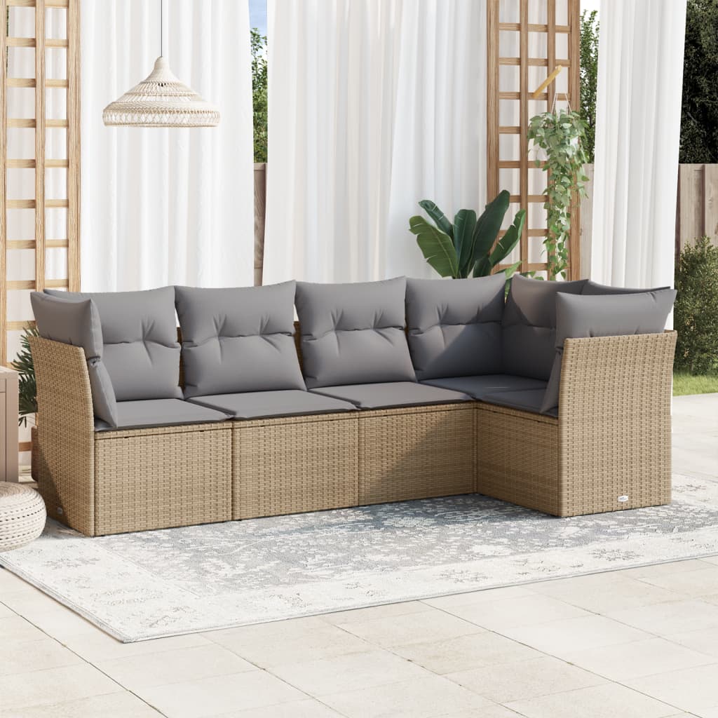 Loungegrupp Med Dynor 6 Delar Svart Konstrotting