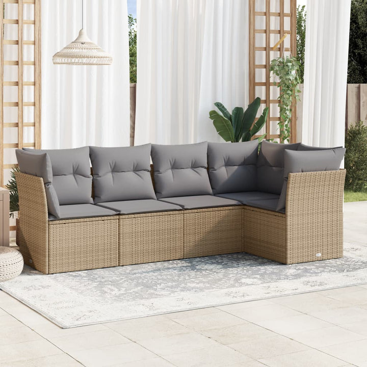 Loungegrupp Med Dynor 6 Delar Svart Konstrotting