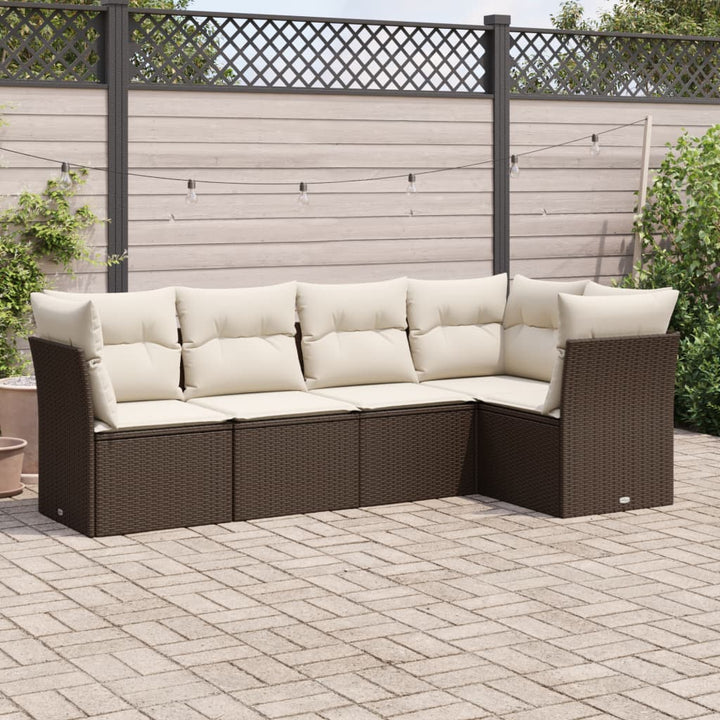 Loungegrupp Med Dynor 6 Delar Svart Konstrotting