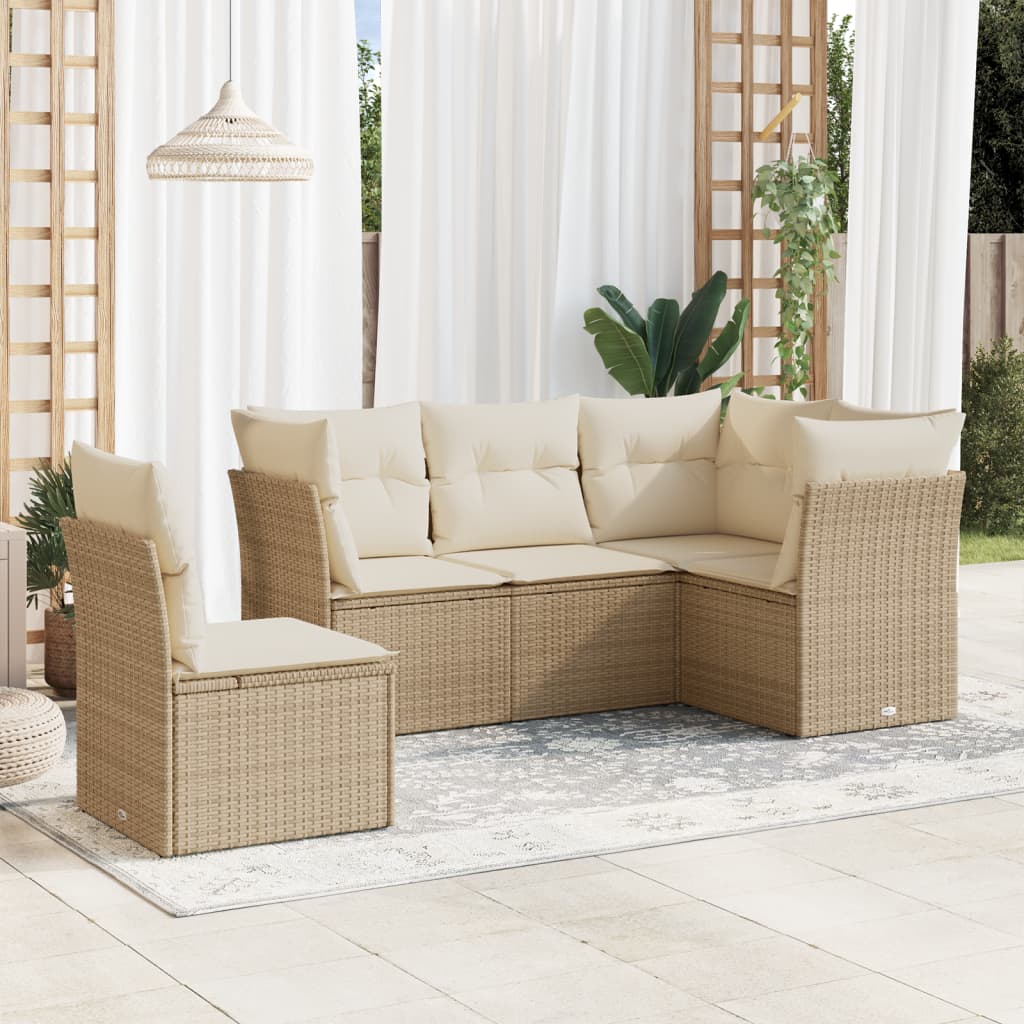 Loungegrupp Med Dynor 6 Delar Svart Konstrotting