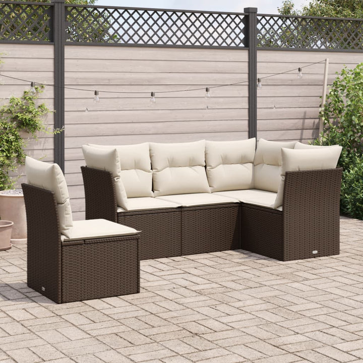 Loungegrupp Med Dynor 6 Delar Svart Konstrotting