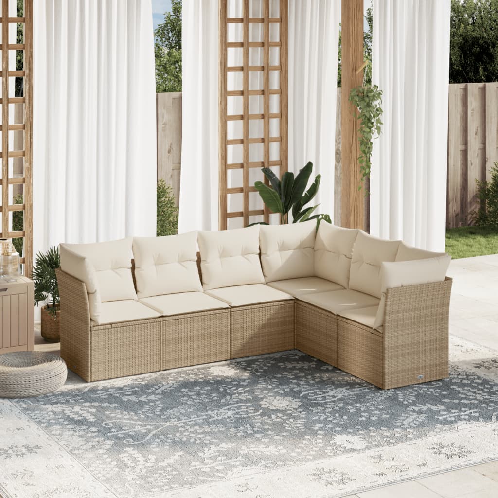 Loungegrupp Med Dynor 6 Delar Konstrotting