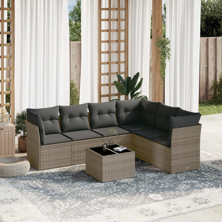 Loungegrupp Med Dynor 6 Delar Konstrotting