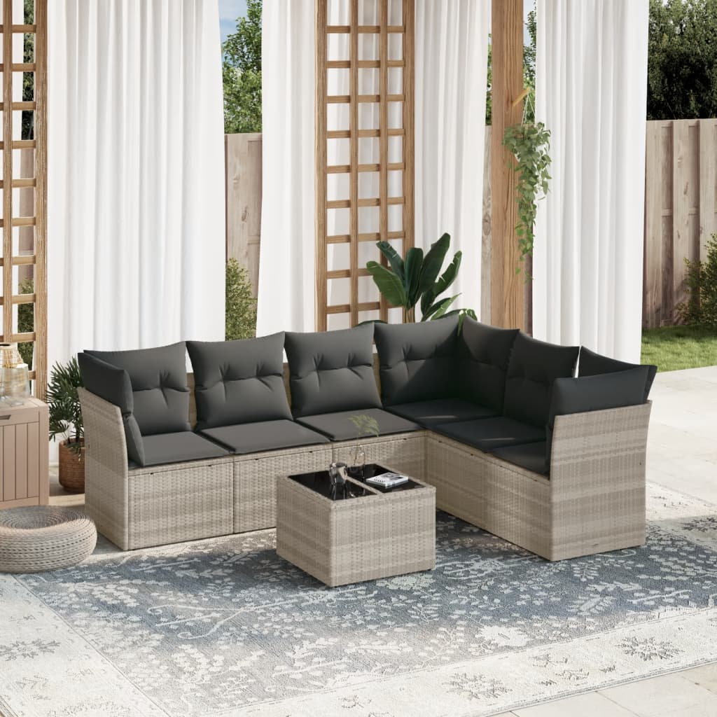 Loungegrupp Med Dynor 6 Delar Konstrotting