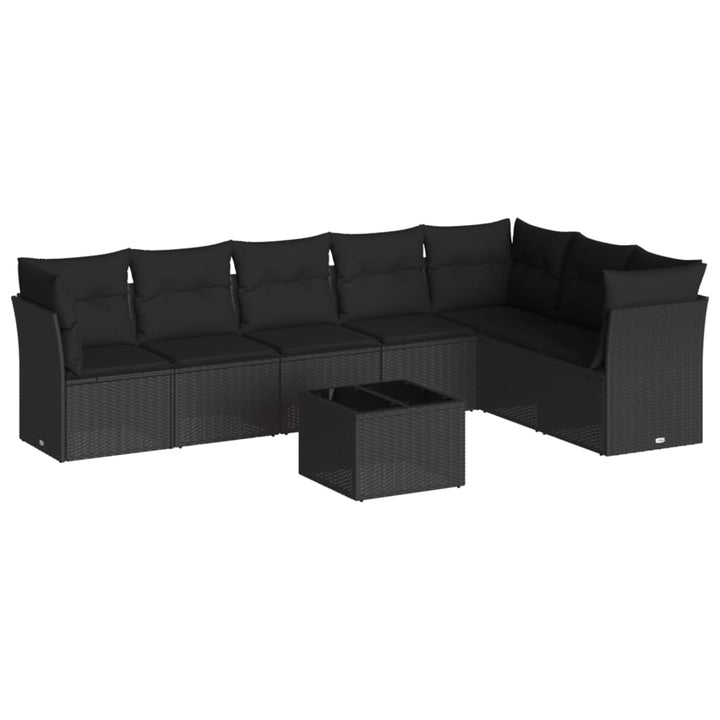 Loungegrupp För Trädgården Med Dynor 8 Delar Konstrotting