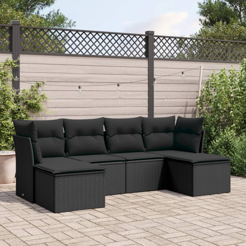 Loungegrupp Med Dynor 6 Delar Konstrotting