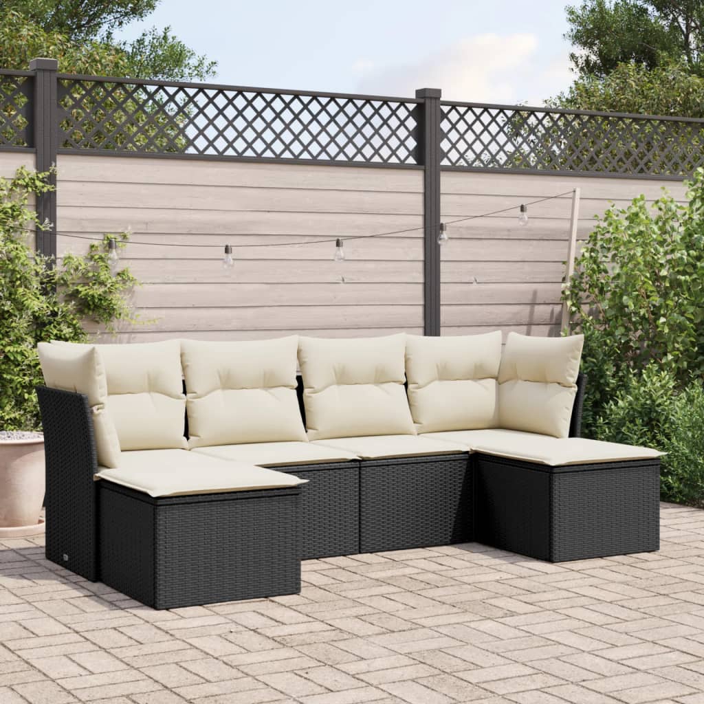 Loungegrupp Med Dynor 6 Delar Konstrotting