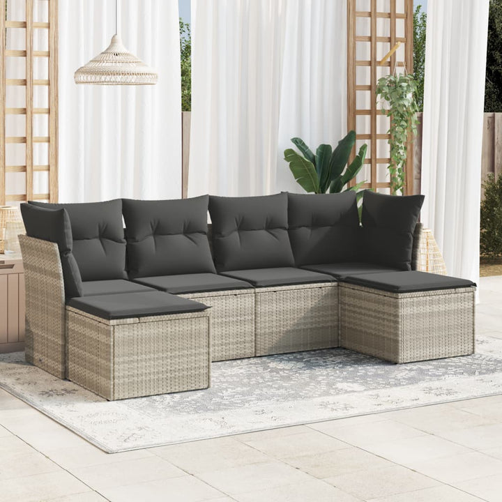 Loungegrupp Med Dynor 6 Delar Konstrotting