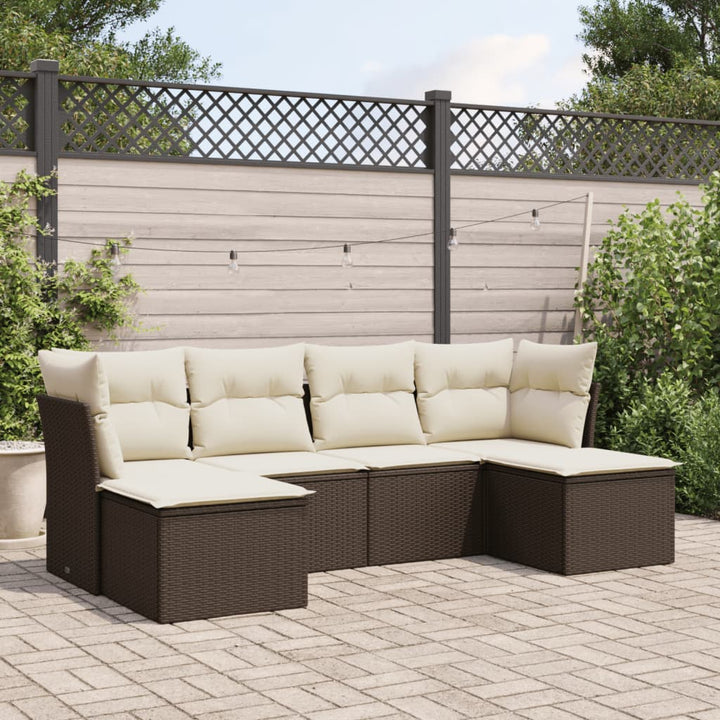 Loungegrupp Med Dynor 6 Delar Konstrotting