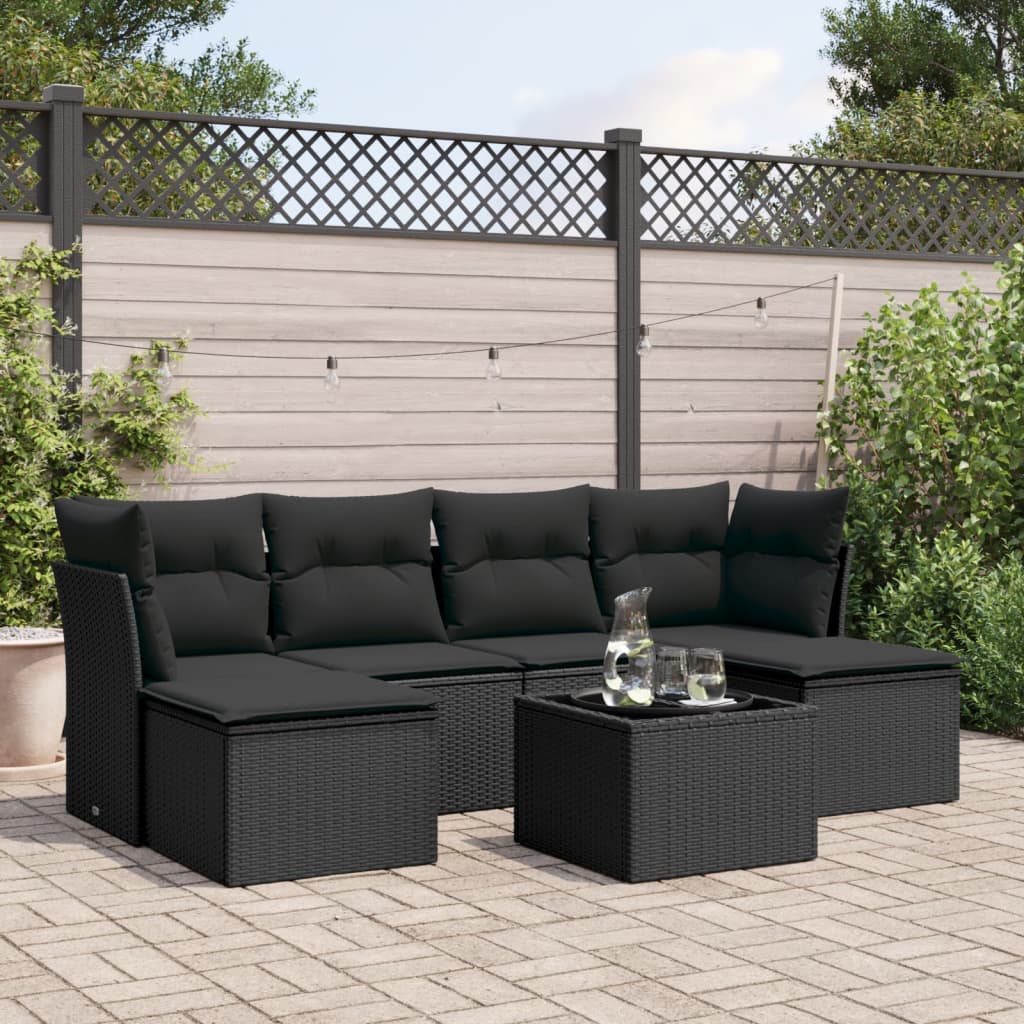 Loungegrupp Med Dynor 6 Delar Konstrotting