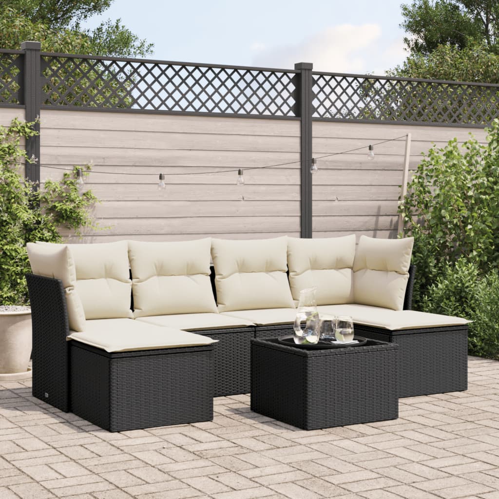 Loungegrupp Med Dynor 6 Delar Konstrotting