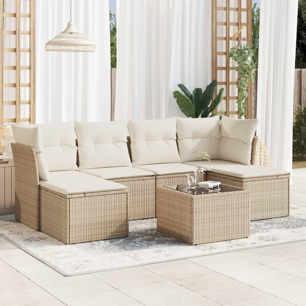 Loungegrupp Med Dynor 6 Delar Konstrotting