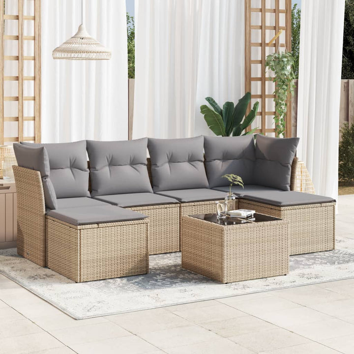 Loungegrupp Med Dynor 6 Delar Konstrotting