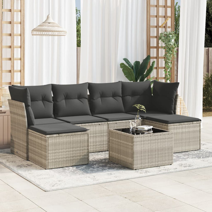 Loungegrupp Med Dynor 6 Delar Konstrotting