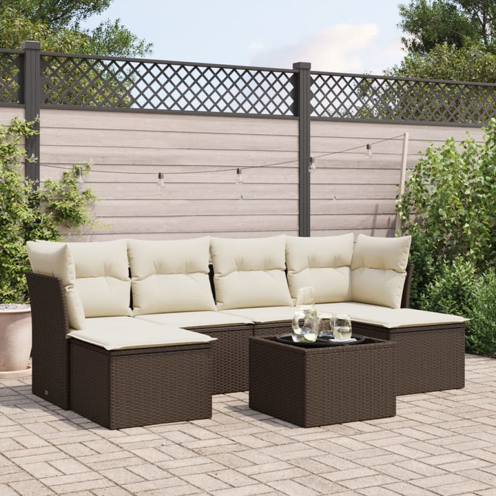 Loungegrupp Med Dynor 6 Delar Konstrotting