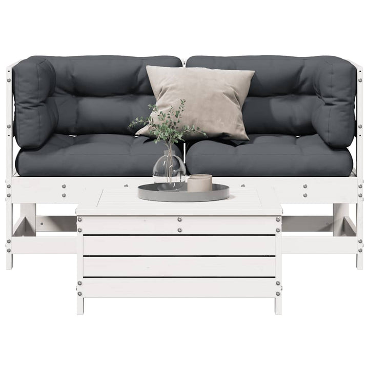 Loungegrupp Med Dynor 3 Delar Impregnerad Furu