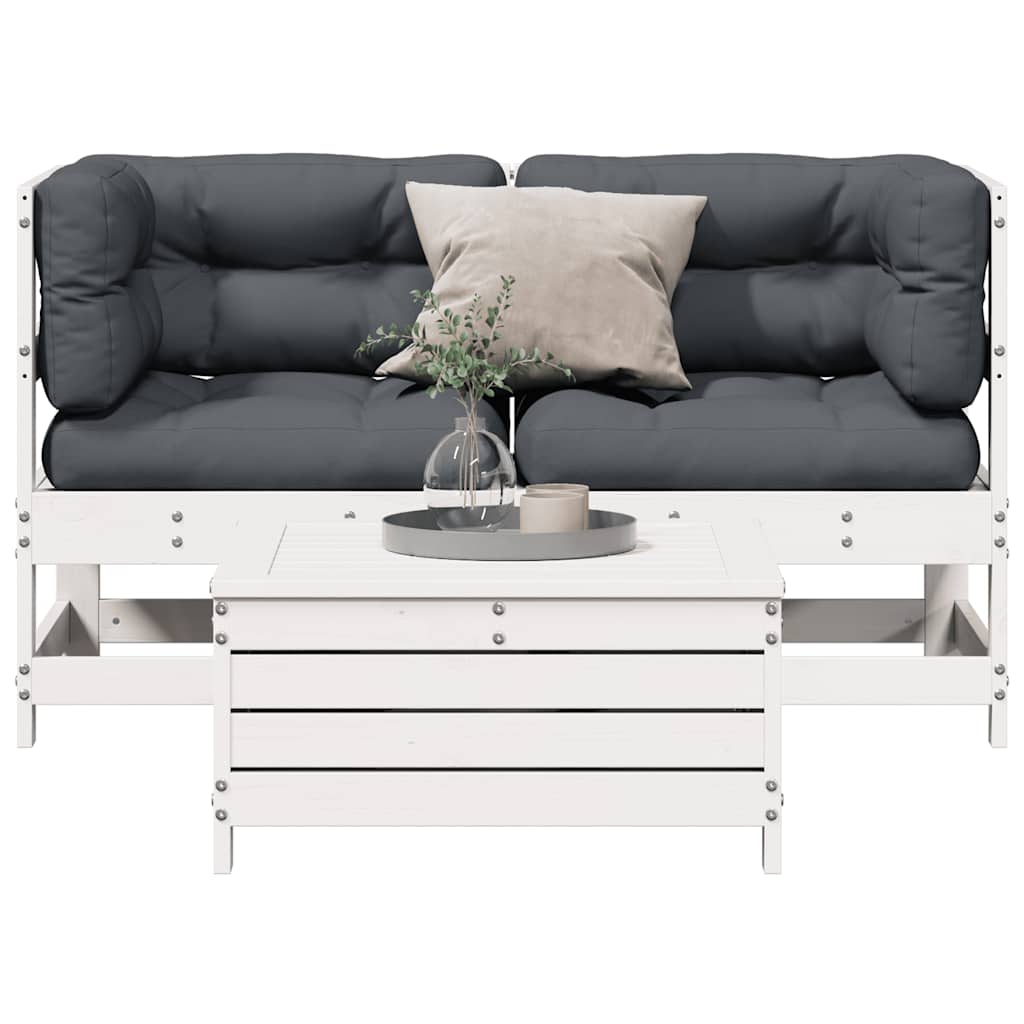Loungegrupp Med Dynor 3 Delar Impregnerad Furu