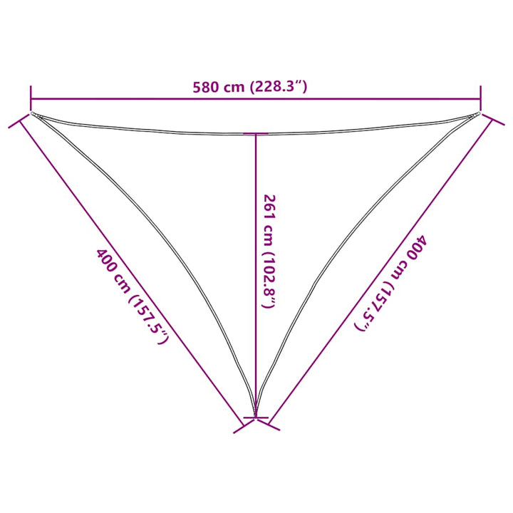 Solsegel 160 G/M² Triangulär 4X4X5,8 M Hdpe